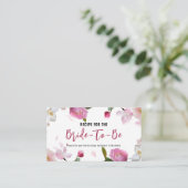 数々のフローラブライダルシャワーレシピ エンクロージャーカード (スタンド正面)