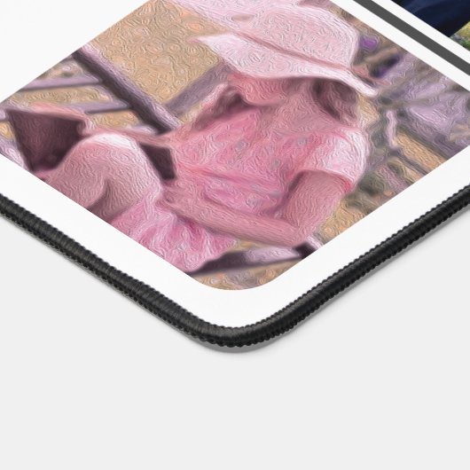 -数々のペットと家族の写真 デスクマット (コーナー)