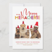 数々のペットのホリデークリスマスカーメリード シーズンカード (正面)