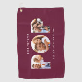 数々のポップ・アートのモダン写真のエレガント贈り物 ゴルフタオル (正面)