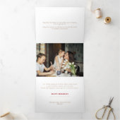 数々のモダン写真 三つ折りクリスマスカード (内部)