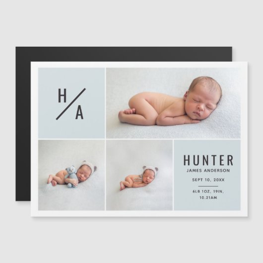 数々のモダン図的誕生発表 (正面/裏面)