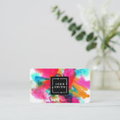 数々のモダン色抽象芸術カッコいい蕪林 名刺 (スタンド正面)