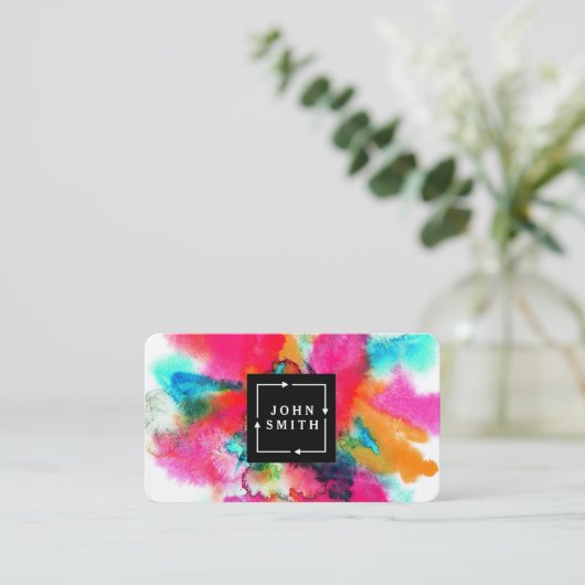 数々のモダン色抽象芸術カッコいい蕪林 名刺 (スタンド正面)