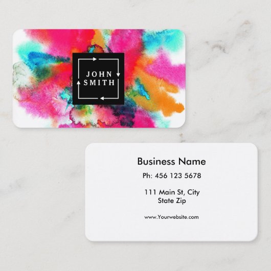 数々のモダン色抽象芸術カッコいい蕪林 名刺 (正面/裏面)