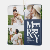 数々の光モダンカラフル海軍タイポグラフィ セラミックオーナメント (左)