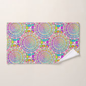 数々の円 バスタオルセット (ハンドタオル)