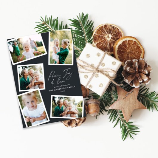 数々の写モダンエレガント字の黒 シーズンカード