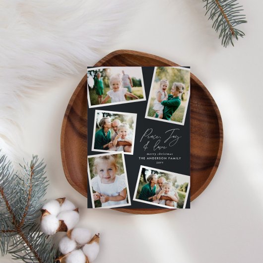 数々の写モダンエレガント字の黒 シーズンカード