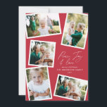 数々の写モダンエレガント字（赤） シーズンカード<br><div class="desc">ミニマル写真モダンスタイリッシュ数々の家族のホームデコーエレガントト文字平和、喜びと愛クリスマスのカード、理想的な記念日。トレンドモダンレッド色は変更することができる。</div>