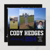 数々の写真の卒業の招待状 招待状 (正面/裏面)