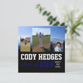 数々の写真の卒業の招待状 招待状 (スタンド正面)