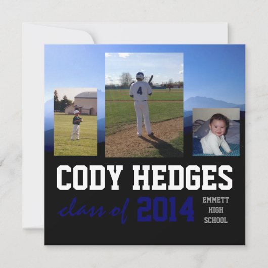 数々の写真の卒業の招待状 招待状 (正面)