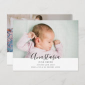 数々の写真の誕生の発表の倍はカード味方しました 案内状 (正面/裏面)