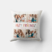 数々の写真カラフルおもしろい最高のの友人 クッション (裏面)