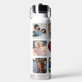 数々の写真コラージュ最高のおじいちゃんパーソナライズされた ウォーターボトル (正面)