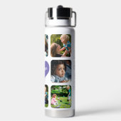 数々の写真コラージュ最高のおばあちゃんパーソナライズされた ウォーターボトル (背面)