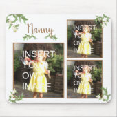 数々の写真パーソナライズされたNanny緑葉の マウスパッド (正面)
