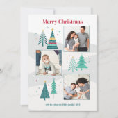 数々の写真モダンクリスマスツリー シーズンカード (正面)