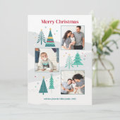 数々の写真モダンクリスマスツリー シーズンカード (スタンド正面)