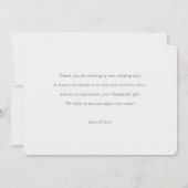 数々の写真モダンコラージュの愛と感謝していの結婚こと サンキューカード (裏面)