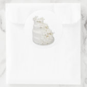 数々の層結婚ケーキ ラウンドシール (バッグ)