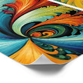 数々の抽象芸術 ポスター (角)