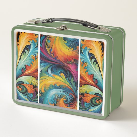 数々の抽象芸術 メタルランチボックス (正面)