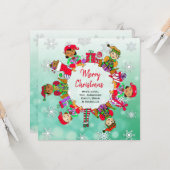 数々の文化的かわいいお洒落小妖精や小人 カード (正面/裏面インサイチュ)