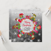 数々の文化的かわいいお洒落小妖精や小人 カード (正面/裏面インサイチュ)