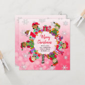 数々の文化的かわいいお洒落小妖精や小人 カード (正面/裏面インサイチュ)