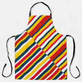 数々の斜めストライプ色 エプロン (正面)