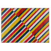 数々の斜めストライプ色 カッティングボード (正面)
