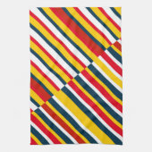 数々の斜めストライプ色 キッチンタオル (縦)