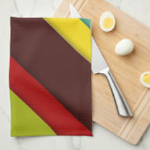 数々の斜めストライプ色 キッチンタオル (四つ折り)