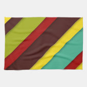 数々の斜めストライプ色 キッチンタオル (横)