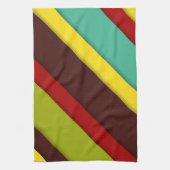 数々の斜めストライプ色 キッチンタオル (縦)