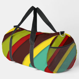 数々の斜めストライプ色 ダッフルバッグ