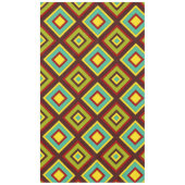 数々の斜めストライプ色 テーブルクロス (正面)