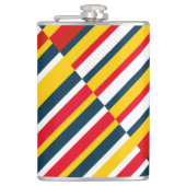 数々の斜めストライプ色 フラスク (正面)
