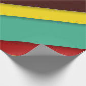 数々の斜めストライプ色 ラッピングペーパー (角)