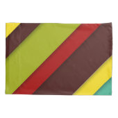 数々の斜めストライプ色 枕カバー (裏面)