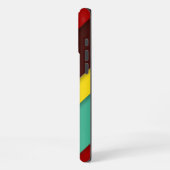 数々の斜めストライプ色 iPhoneケース (左側面)