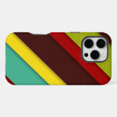 数々の斜めストライプ色 iPhoneケース (裏面横)