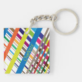 数々の斜め線 キーホルダー (裏面)