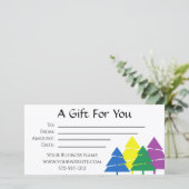 数々の松の木の休日ギフト券 サンキューカード (スタンド正面)