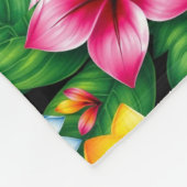 数々の模様の付いた離れ色の花–657658 フリースブランケット (角)