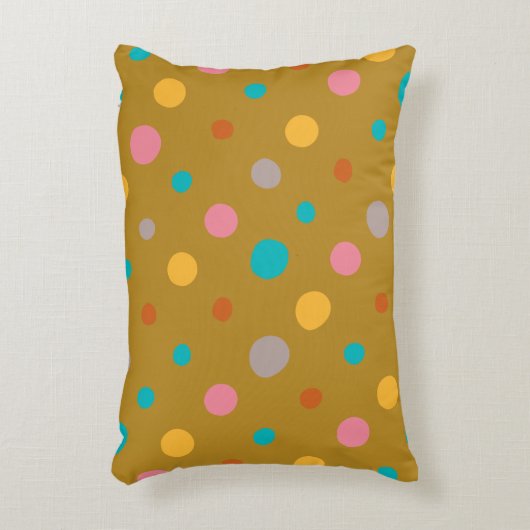 数々の水彩画のドット4 アクセントクッション (正面(垂直))