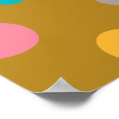 数々の水彩画のドット4 ポスター (角)