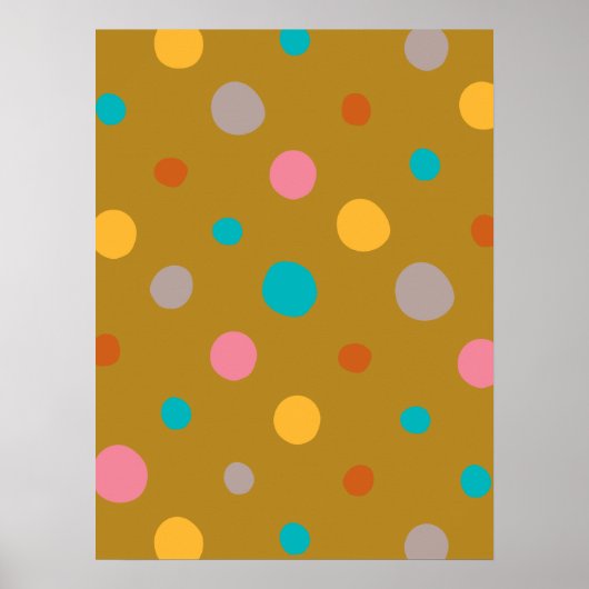 数々の水彩画のドット4 ポスター (正面)